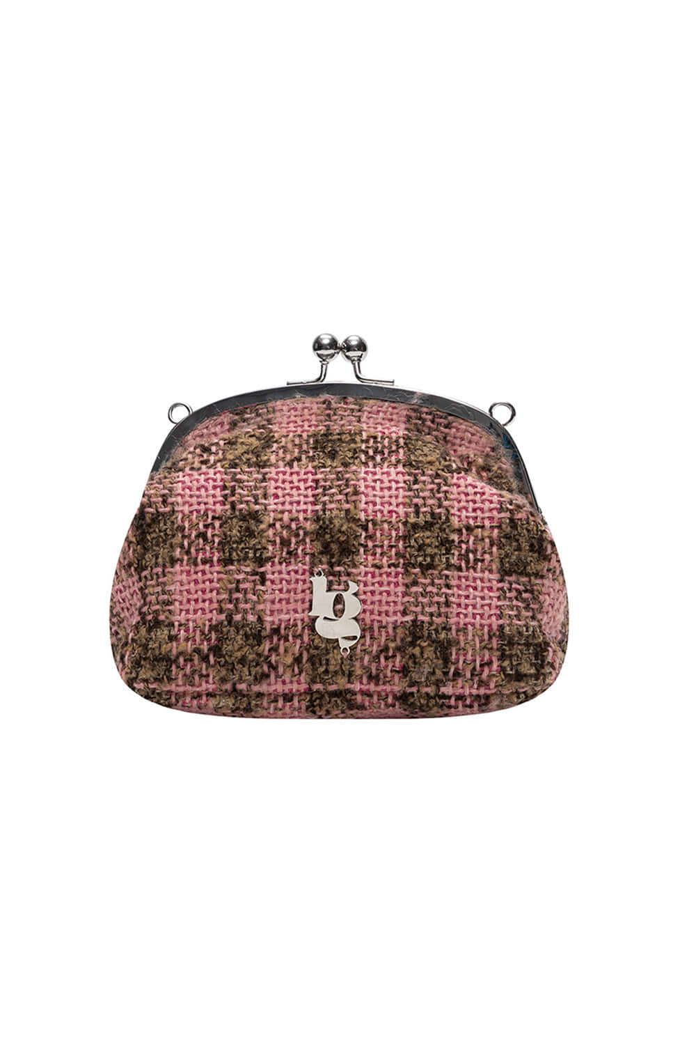 Tweed Checkered Mini Bag Pink