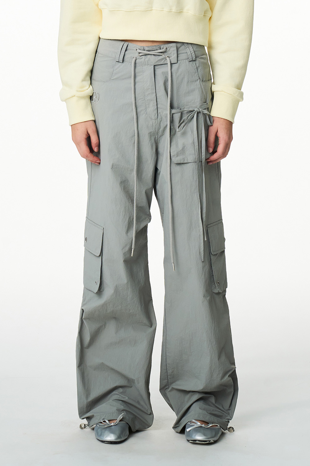 Summer String Cargo Bendable Pants Gray